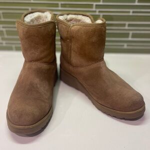 UGG Chestnut Suede Ankle Booties